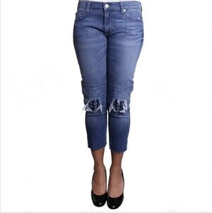 Hudson Muse crop skinny raw hem jeans - Sz 27